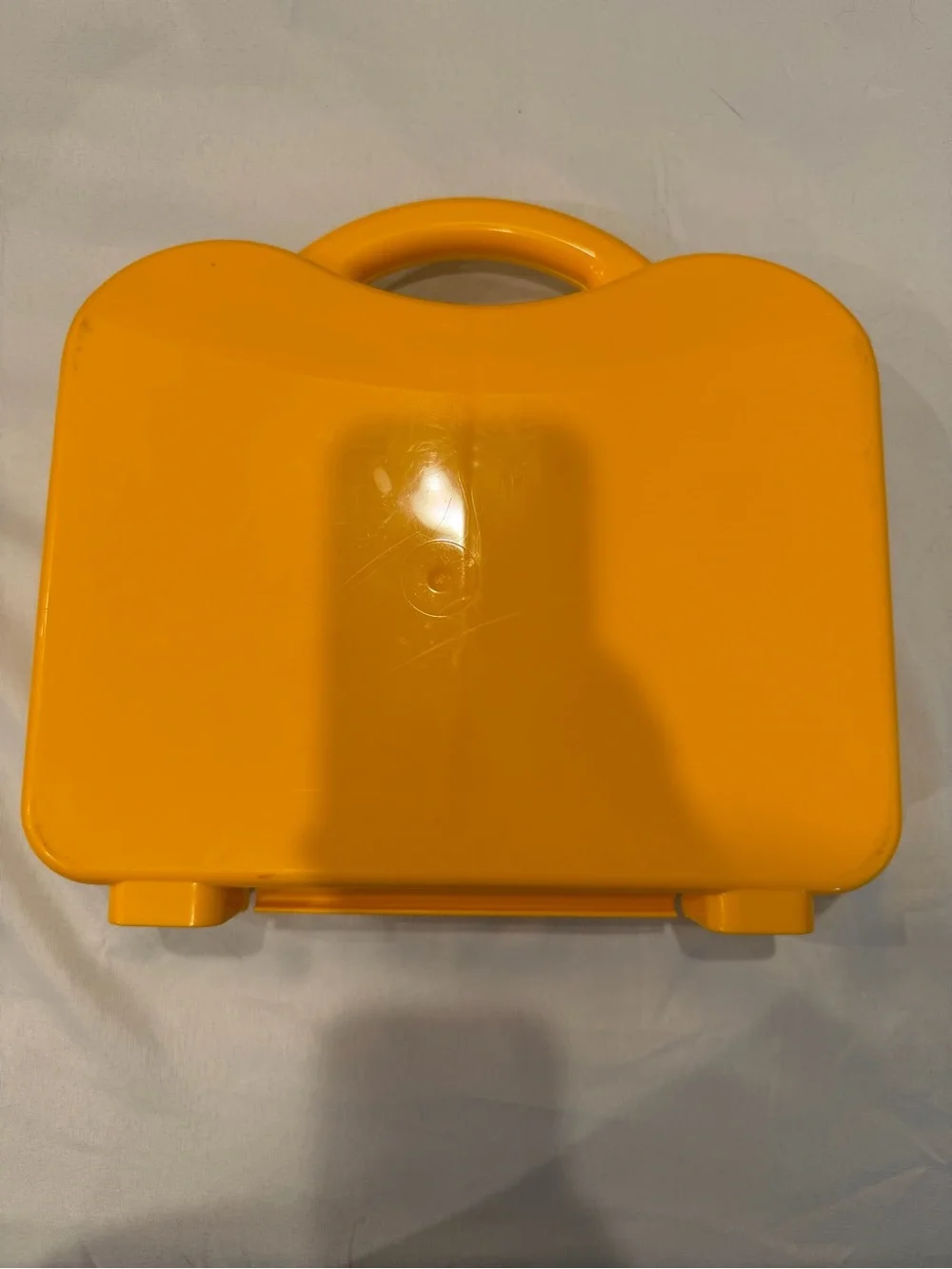 Lego Bright Yellow Carrying Storage Case with Handle adjustable pieces